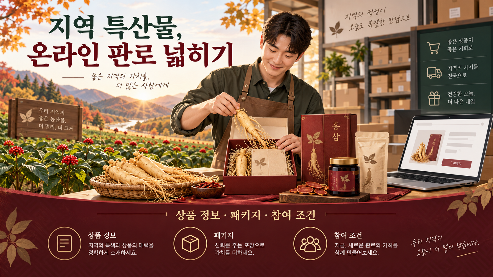 금산인삼 기획전, 지역 특산물 셀러가 준비할 온라인 판매 포인트